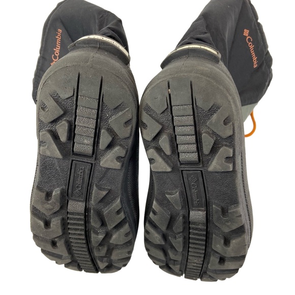 Columbia Kids Size 2 Powderbig Gray Black Orange Winter Snow Boots - Picture 6 of 7